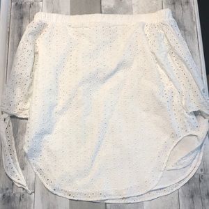 Off the shoulder white crochet top